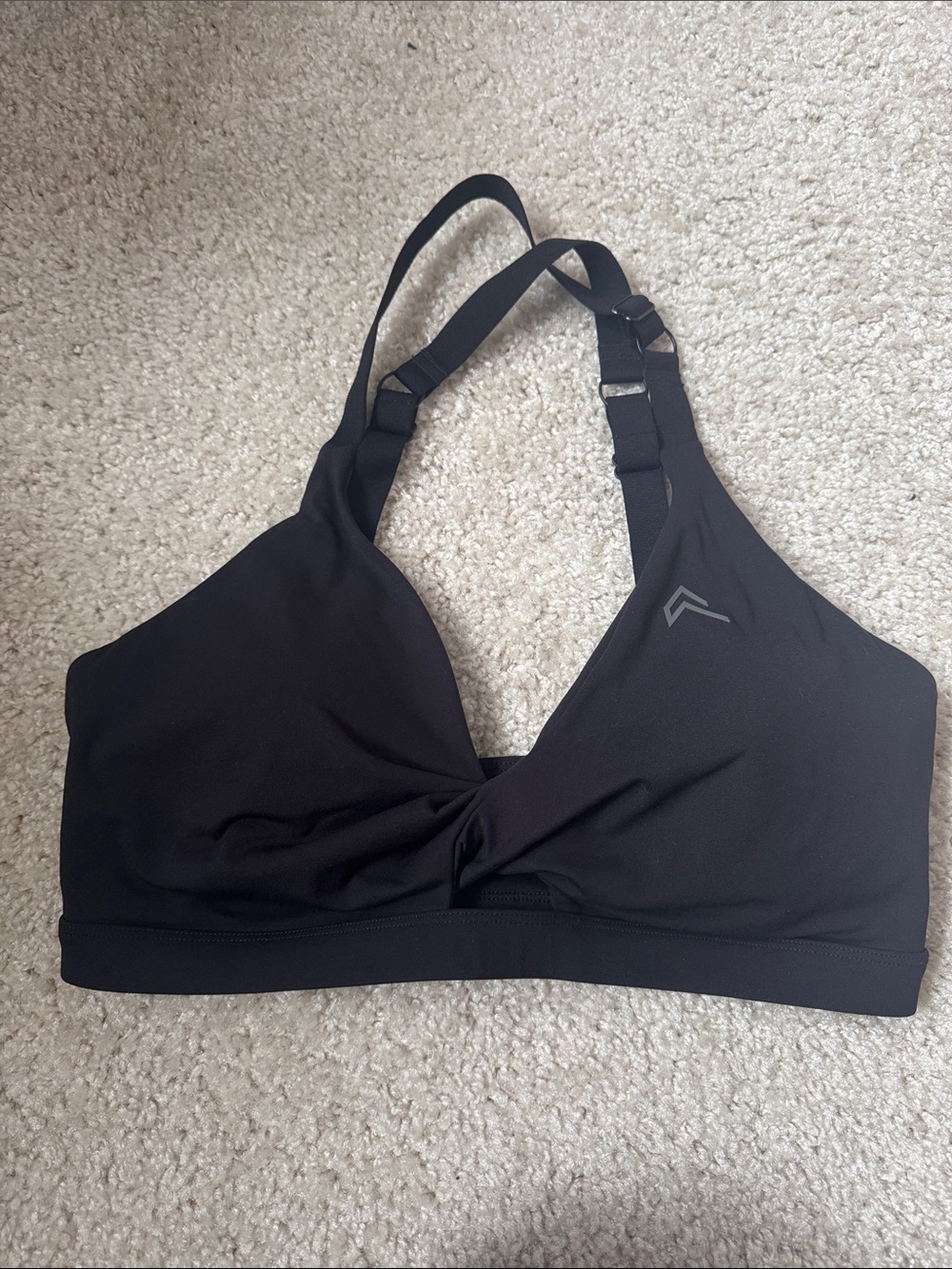 Oner v neck twist front sports bra